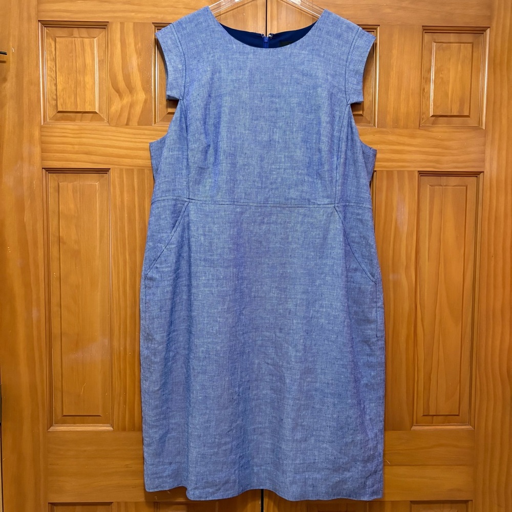 J. Crew Chambray Blue Midi Dress